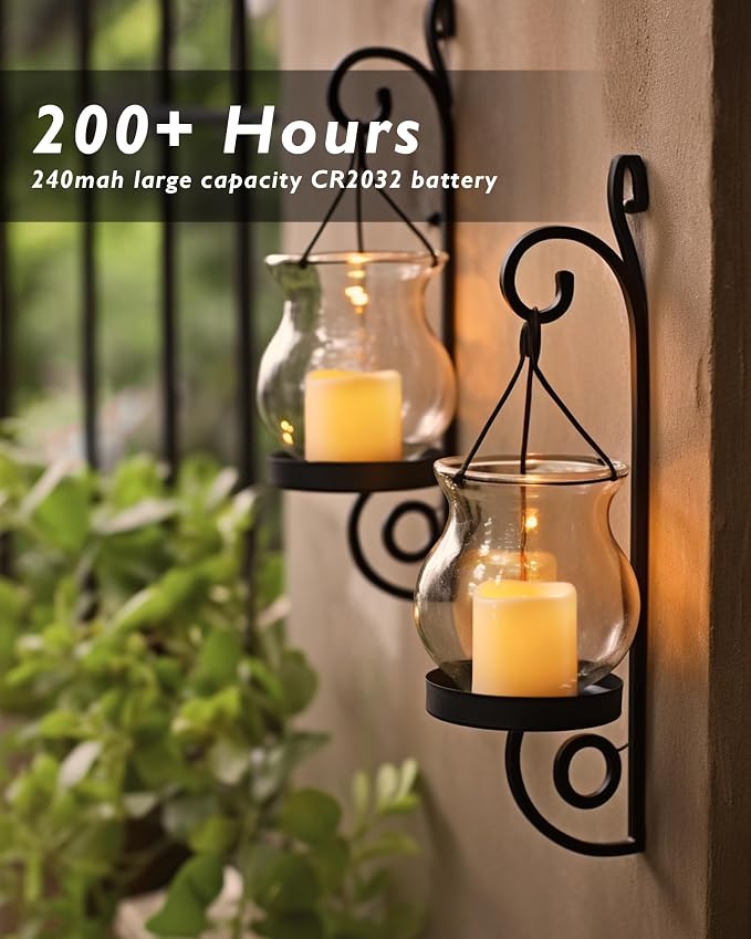 Homemory 24 Pack Ivory Flameless Flickering LED Votive Tealights Candles | - Image 2