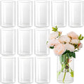 12pcs Glass Cylinder Vases for Centerpieces by TumblerHome