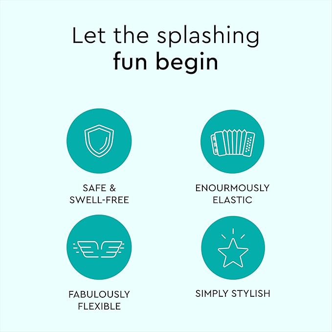 LILLYDOO Baby Swim Diapers - Size Medium (20-33 lbs), Half-Monthly Supply (36 Count), Blue Whales Design, Skin-Friendly, Perfume- & Chlorine-Free, Hypoallergenic, Dermatologist Tested, Oeko-TEX®