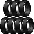 ThunderFit Men's Silicone Rings 10mm Wide 2.5mm Thick Rubber Bands, Breathable, Variety Multipack 1-10