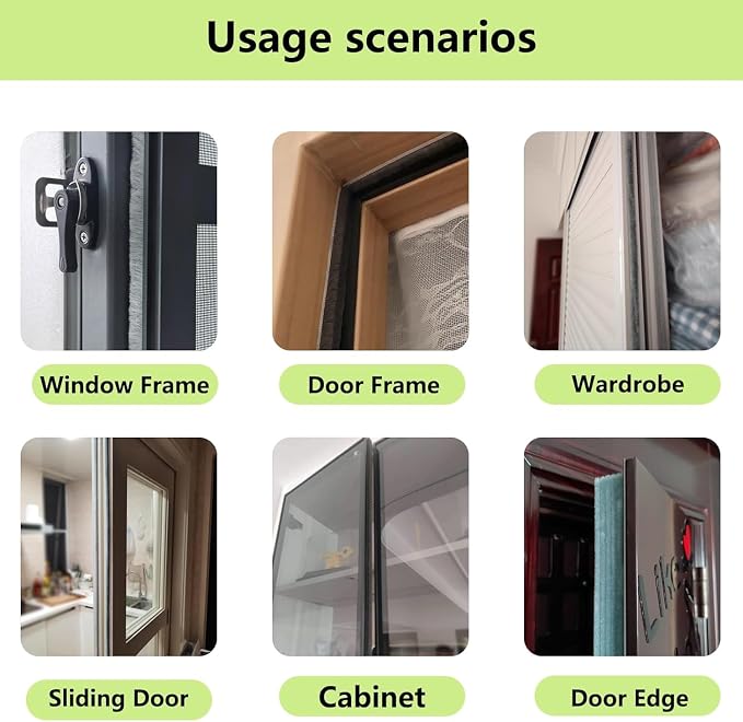 ZOMPAGO Brush Weather Stripping Door Window Sealing, 0.6 in x0.4 x 32.8 FT | - Image 7