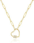 Aobei Pearl 18K Gold Plated Moon Star Lion Evil Eye Love Heart Cross Pendant Necklace Medallion Paperclip Chian Choker Layering Jewery for Women