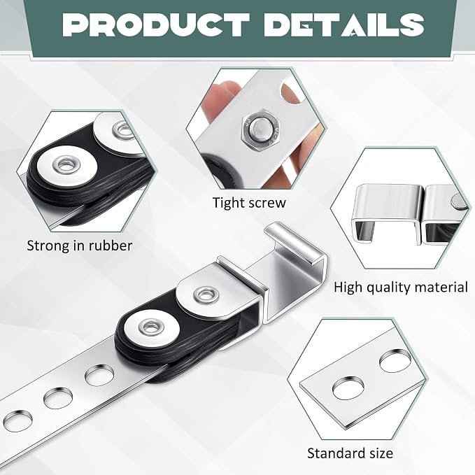 Geetery 8 Pcs Universal Exhaust Hangers Muffler Hanger, Open Style, Heavy Duty - Image 4