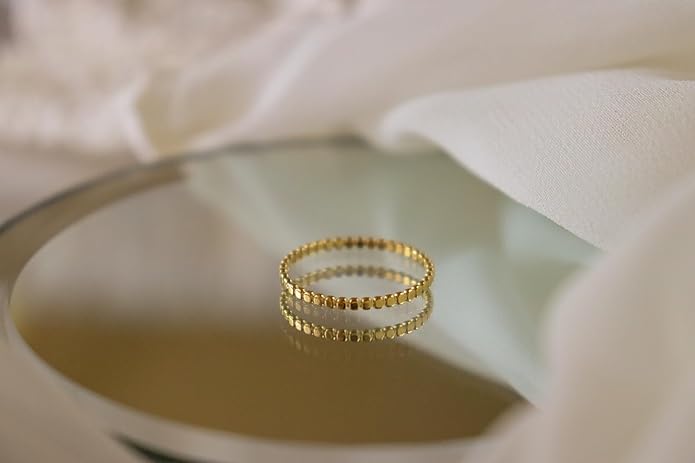 Elegant 18K Gold Plated Stainless Steel Ring – Fine Metal-Plated Jewelry with Durable, Scratch-Resistant Design for Daily Wear & Special Occasions
