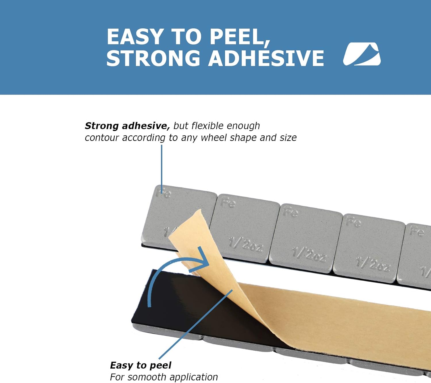 0.5 Oz Stick on Wheel Weights（144pcs,72oz）,1/2 Oz Gray Adhesive Backed Wheel Weights for Cars, Trucks, SUVs, Motorcycles, Low Profile