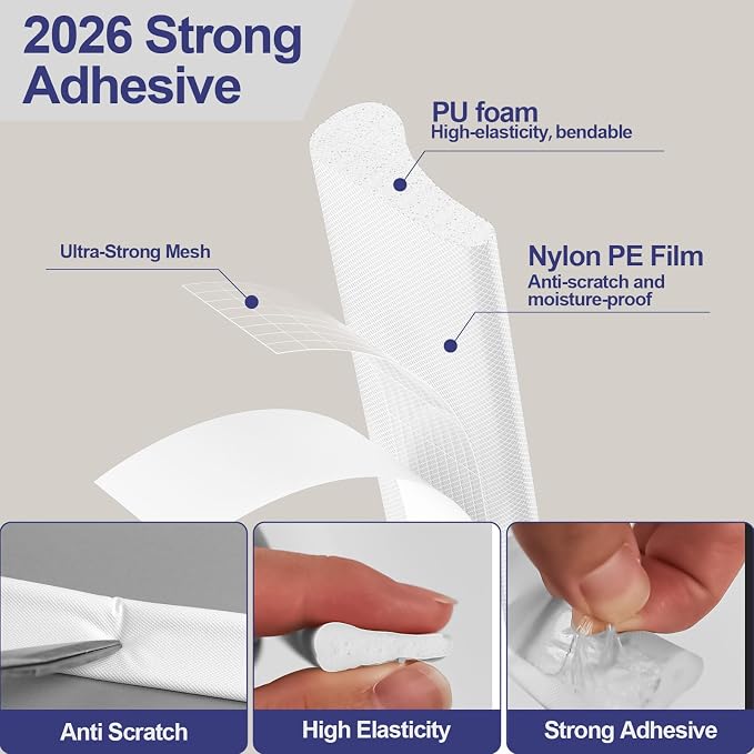 Weather Stripping Door Seal Strip, Door Soundproofing Self Adhesive Window Door - Image 7