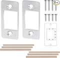 2 Pk Upgrade Large Hole Deadbolt Restorer Strike Plates, Stainless Steel Round by Unknown