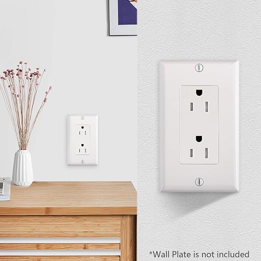 Wengart Decorator Wall Receptacle Outlet, 125V 15A Tamper-Resistant Duplex - Image 7