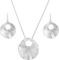 Madison Tyler Gold Plated Jewelry Set for Women | Silver Teardrop Pendant Necklace Trendy | Long Necklace with Snake Chain | Fashion Dangle Earring Set