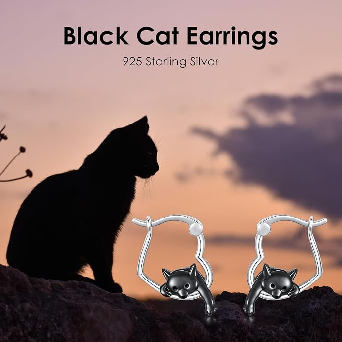 Hypoallergenic Earrings Rabbit Tiger Teddy Koala Puppy Panther Peacock Earrings Sterling Silver Animal Hug Hoop Earrings Jewelry Mothers Day Graduation Birthday Gifts for Women