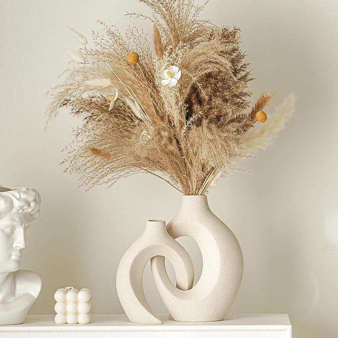 Lvases Snuggle Hollow Ceramic Vase Set of 2 - Image 3