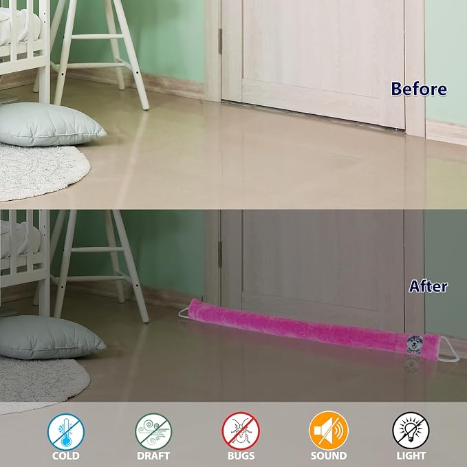 Decorative Weighted Under Door Draft Stopper 36 Inch, Heavy Duty Door Draft - Image 3