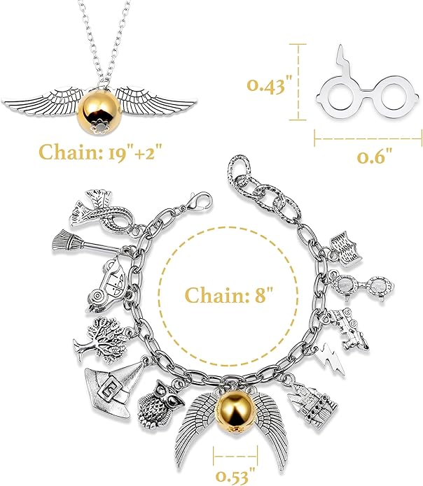 Fancy Space Enchanted Wizard Charm Bracelet for Her – Adjustable Handmade Magic Jewelry – Valentine’s Day & Birthday Gift for Girls, Teens & Women