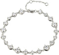 EcoGems Lab Grown Gemstone & Moissanite Bracelets – 14K/18K White or Yellow Gold Plated Sterling Silver – D Color VVS/VS Clarity – Elegant Sustainable Jewelry Gift with Gift Box