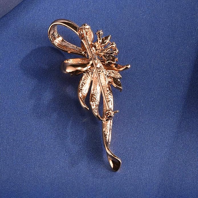 Created Crystal Brooch Fancy Vintage Style Flower Brooch Pin for Women, girls, ladies with Blue/Purple Created Crystal | Vintage Fashion | Brooches and Pins for Women | Ladies Jewelry