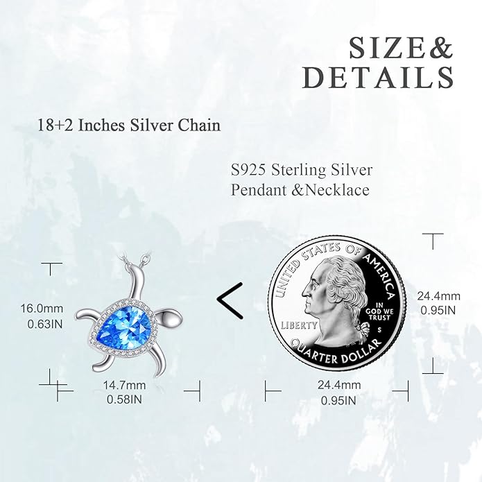 TIGER RIDER Ocean Necklace Sterling Silver Starfish Pendant Necklace Cubic Zirconia Starfish Jewelry Birthday Gifts for Women Ocean Lovers