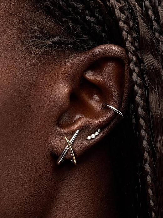 Gold Earrings for Women Trendy,14K Gold Stud Earrings Dainty Earrings Simple Minimalist Gold Earrings Hypoallergenic Earring for Women Gifts