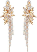 mecresh Marquise Crystal Bridal Chandelier Dangle Drop Earrings Ladies Gifts in Silver/Gold Tone