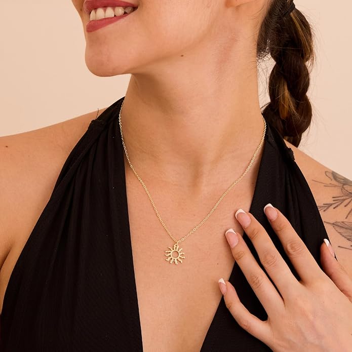 14K Gold Plated Dainty Pendant Butterfly Bead Boot Bee Baseball Flower Compass Airplane Heart Hummingbird Tree Necklace Simple Jewelry Gift for Women