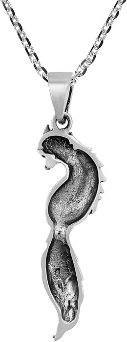 AeraVida Beautiful Mystic Fox with Tail .925 Sterling Silver Pendant on Cable Chain Necklace for Nature and Animal Inspired Fashion Accessories with a Cute and Trendy Vibe
