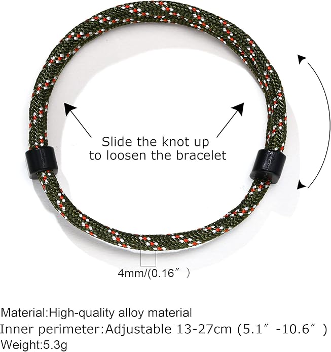 TempBeau Nautical Braided Rope Bracelets Set - 6 Pcs Adjustable Braided Cord Bracelet, Handmade Navy Marine String Bracelet with Metal Knot, Men Women Braided Bracelets Gifts