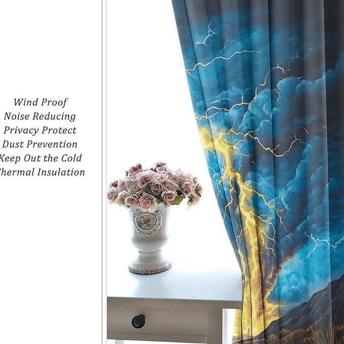 Fantasy Lightning Road Blackout Curtains - Image 5