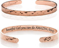 Carviell Engraved Cuff Bracelets for Women – Inspirational, Friendship, Love, Mom, Daughter, Sister, Christian, Graduation, Memorial & Wedding Gifts – 80+ Phrases – Stainless Steel, Gift-Ready