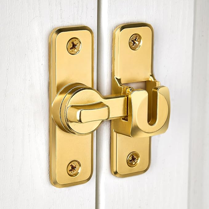 Gold 90/180 Degree Flip Latch, Zinc Alloy Barn Door Latch | Right Angle Door - Image 4