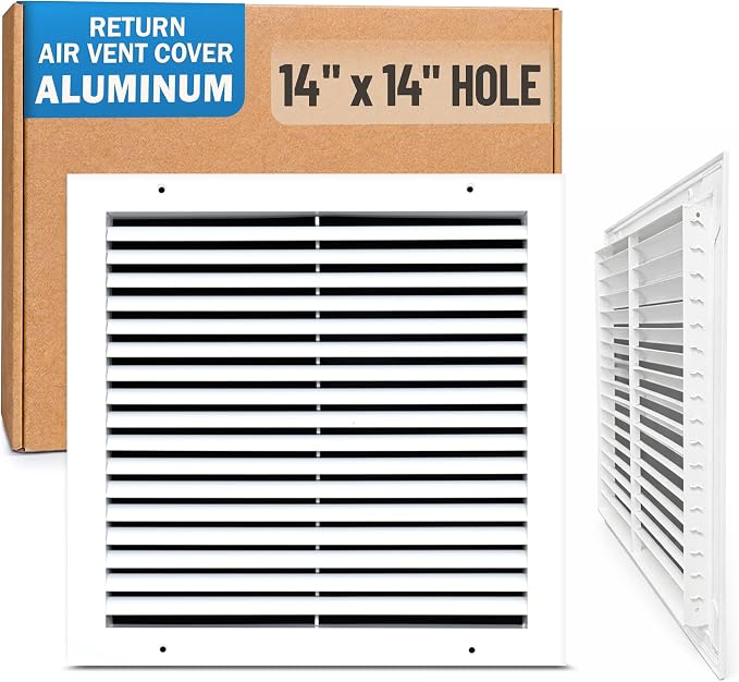 Fits 14x14 Hole | Aluminum Return Air Grille by Handua | Vent Cover Grill by Handua