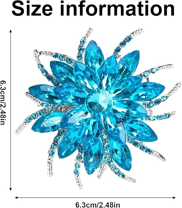 Wanheart Sunflower Brooch Pin Rhinestone Crystal Flower Jewelry Vintage Elegant Brooch for Women Dress Hat Bag Accessories