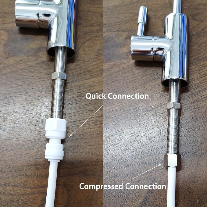 YZM Push-to-Connect Faucet Adapter, Double O-Ring Seal, 1/4" Tube OD x 7/16"-24 - Image 3