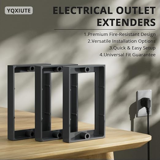 ABS 1/2 Inch Outlet Box Extender, Single Gang, 2 Pack | Single Gang Outlet Box - Image 3
