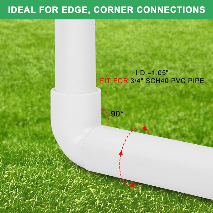 12Pack 3/4" Slip x Male Thread 90 Degree PVC Elbow Pipe Fittings, Furniture - Image 3