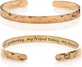 Carviell Engraved Cuff Bracelets for Women – Inspirational, Friendship, Love, Mom, Daughter, Sister, Christian, Graduation, Memorial & Wedding Gifts – 80+ Phrases – Stainless Steel, Gift-Ready