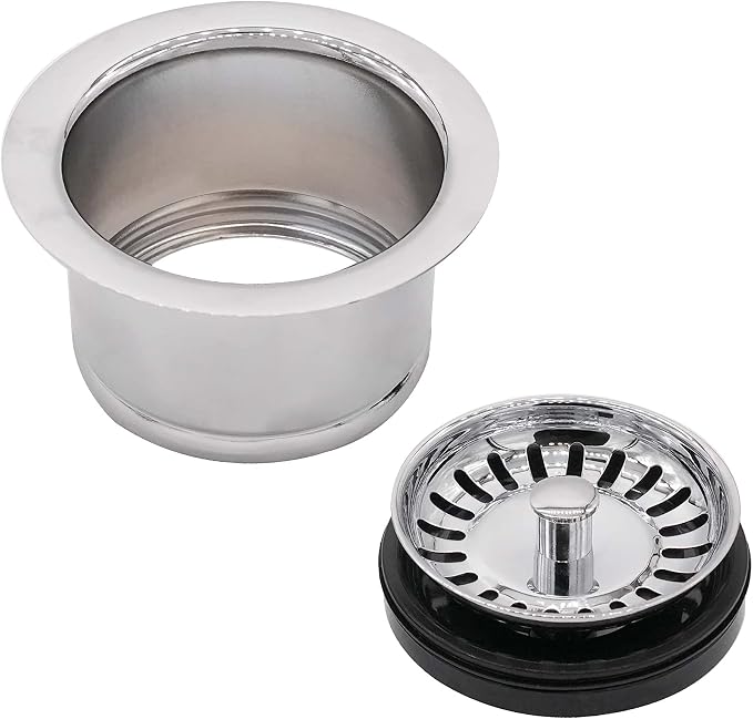 Westbrass D2082S-26 3-1/2" Extra-Deep Collar Kitchen Sink Waste Disposal Flange - Image 2