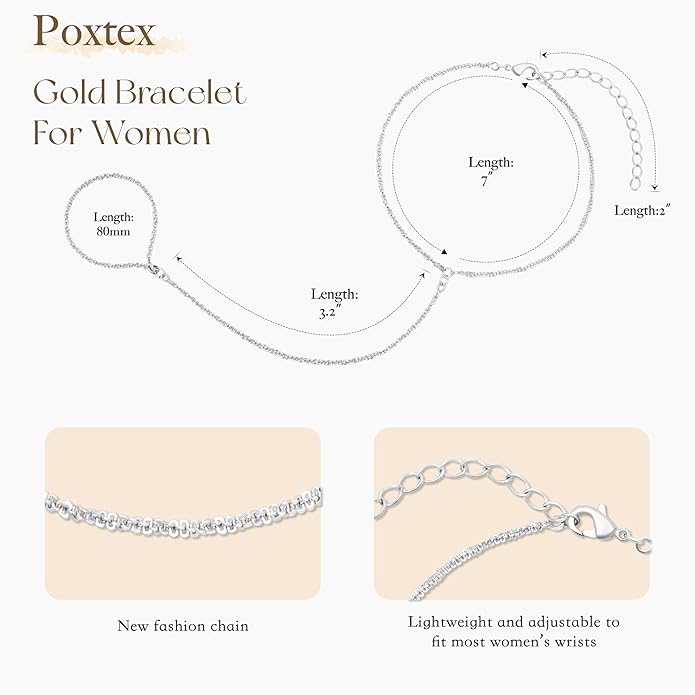 Gold Bracelets Set for Women Stack, Dainty Thick Bracelets Stack for Women Trendy, Simple Thin Gold Plated Cuff Stackable Bracelets With Beaded Cuban Paperclip Snake Rope Bangle Hand Chain Jewelry Gifts for Women Non Tainish