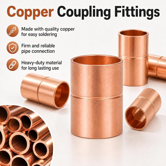 Angry Pony Copper Pipe Fittings, 3/8 Inch HVAC Copper Fittings - Image 3