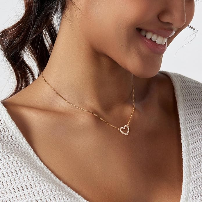 Zeffy Pearl Necklace 4MM/6MM/8MM Dainty Round Imitation Pearl Choker Necklace Wedding Pearl Necklace Delicate Jewelry for Women Simple Bridesmaid Jewelry Gifts