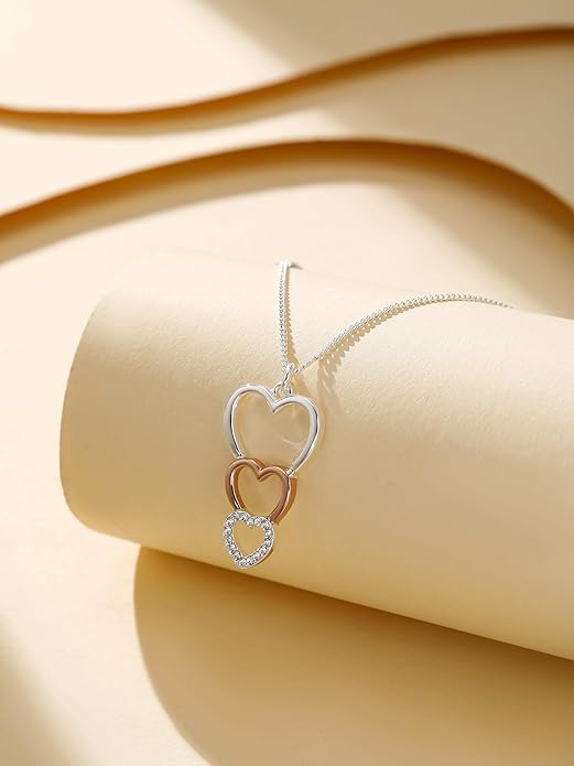 Heart Pendant Necklace for Women, Dainty Cute Pendant Necklaces Women's Trendy Simple Jewelry Gifts for Valentines