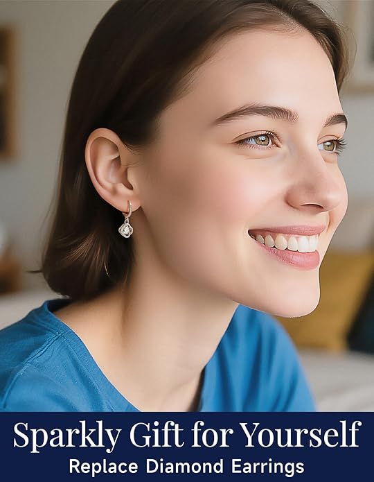 MomentWish Dangle Earrings for Women-925 Sterling Silver Moissanite Earring, Women's Gift for Valentine Birthday, D Color VVS1 Dancing Moissanite Hoops