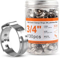 130PCS Stainless Steel Single Ear Hose Clamps 3/4 Inch PEX Cinch Clamps by HXSEMAYIG