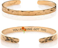 Carviell Engraved Cuff Bracelets for Women – Inspirational, Friendship, Love, Mom, Daughter, Sister, Christian, Graduation, Memorial & Wedding Gifts – 80+ Phrases – Stainless Steel, Gift-Ready