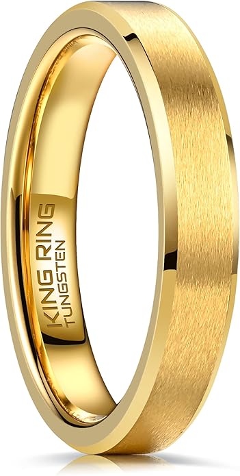 King Ring Tungsten 4/6/8/10mm Rings – Super Polished Matt Finish Tungsten Rings – Designed in USA