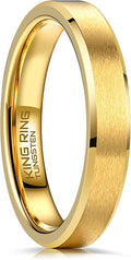 King Ring Tungsten 4/6/8/10mm Rings – Super Polished Matt Finish Tungsten Rings – Designed in USA