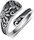 Thumb Rings for Women 925 Sterling Silver Adjustable Spoon Ring Vintage Thumb Jewelry Gifts for Women