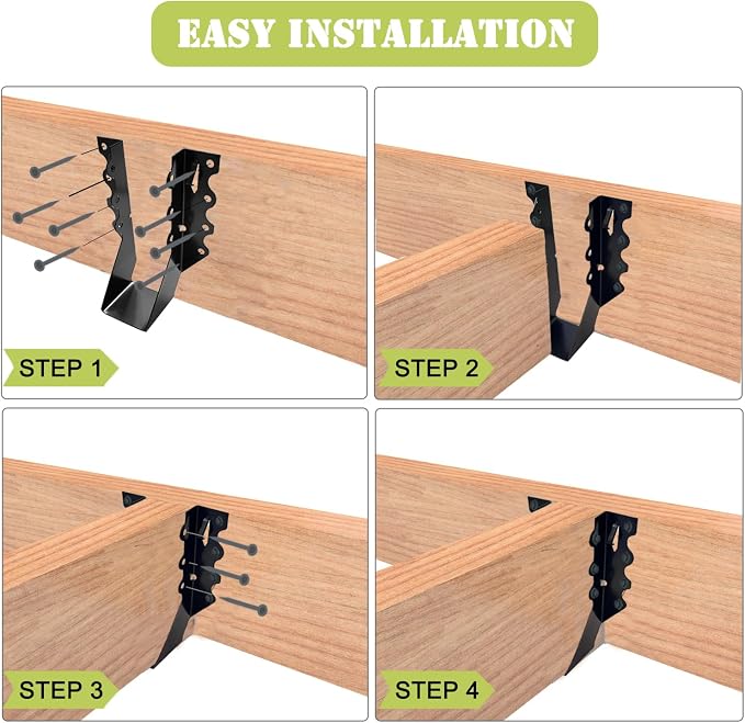 20PCS 2" X 6" Joist Hanger 18 Gauge Galvanizing Face Mount, Hurricane Tie - Image 6
