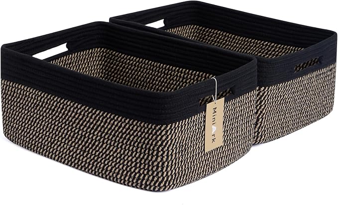 MiniArk Large Storage Baskets for Shelves, Baby Nursery, Toy Baskets Box by MiniArkStorageBasketsHome