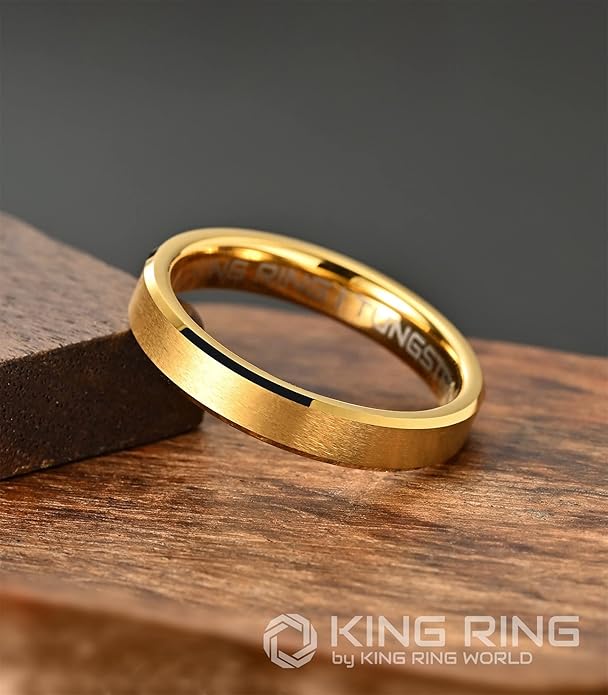 King Ring Tungsten 4/6/8/10mm Rings – Super Polished Matt Finish Tungsten Rings – Designed in USA