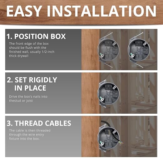 Single Gang New Work Round Ceiling Box - Image 5