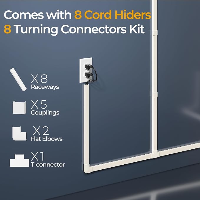 Cord Hider Kit, 113.4in Cord Covers - Image 4
